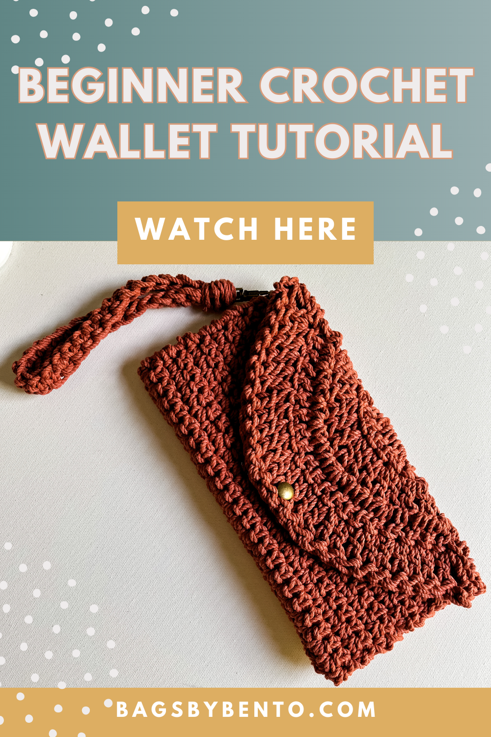 Easy crochet wallet for beginner bags by bento